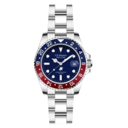 U.S Master Polo Club USM-EA02-RD-BU Men Analog Watch – 40.5mm Case, 3ATM Water Resistant